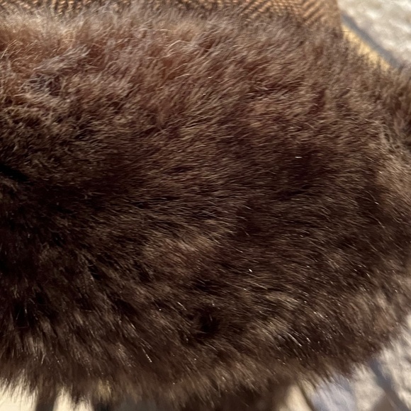 Brown Herringbone Faux Fur Trapper Hat - Picture 2 of 2